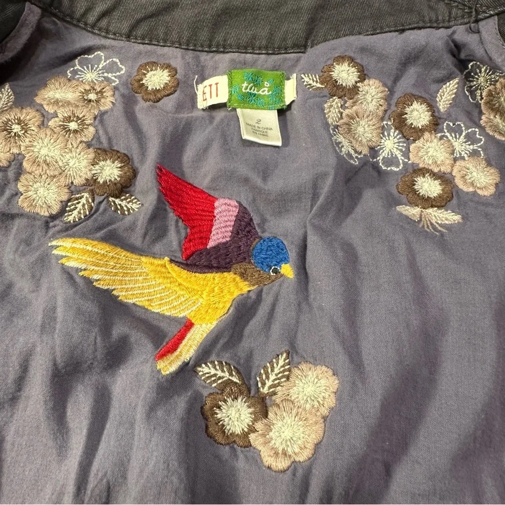 Anthropologie Ett‎ Twa Charcoal Blazer Jacket